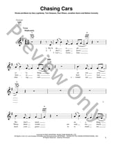 Chasing Cars Guitar and Fretted sheet music cover